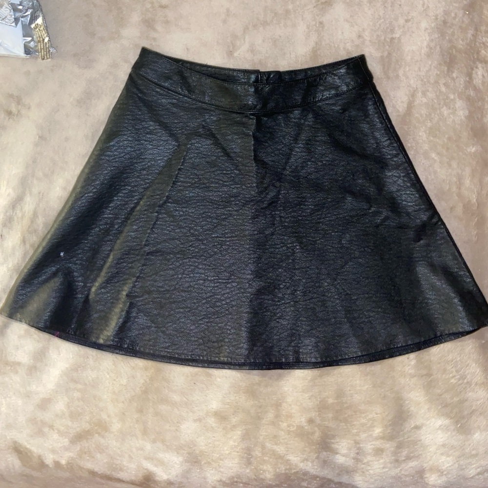 Faux Leather skater skirt